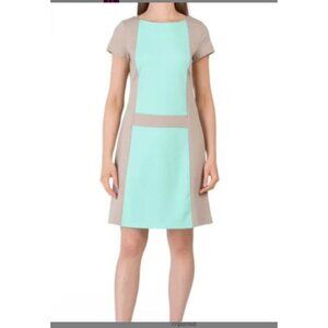 VERTIGO Short Sleeve Color Block Dress. SIZE XS